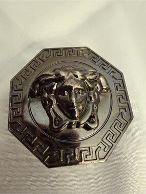 Vintage Versace Medusa Head Belt Buckle 3D Design Black For 1.5” Belt